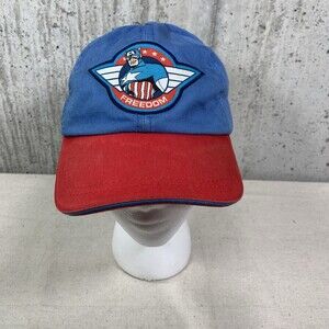 Marvel Captain America Freedom Red And Blue Baseball Hat Cap Adjustable